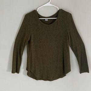 Olive green long sleeve size small.